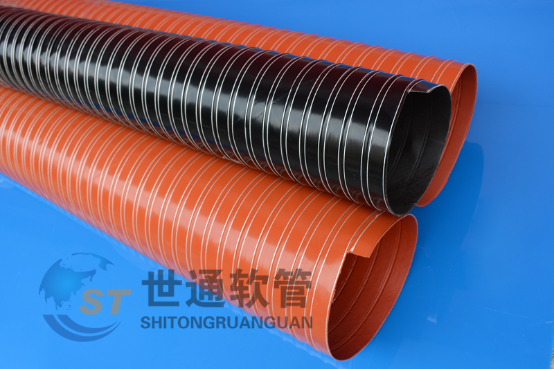 ST00385-300℃軟管,耐高溫軟管，耐高溫熱風管,紅色矽膠風管